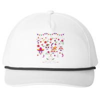 Colorful Calavera Skulls Celebration Mexican Holiday Snapback Five-Panel Rope Hat