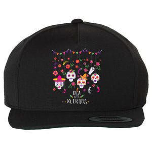 Colorful Calavera Skulls Celebration Mexican Holiday Wool Snapback Cap