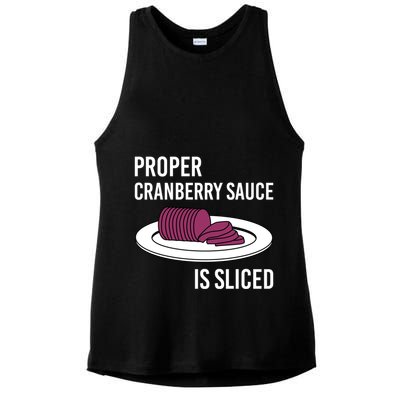 Canned Cranberry Sauce Is Right Jellied And Sliced Funny Gift Ladies PosiCharge Tri-Blend Wicking Tank