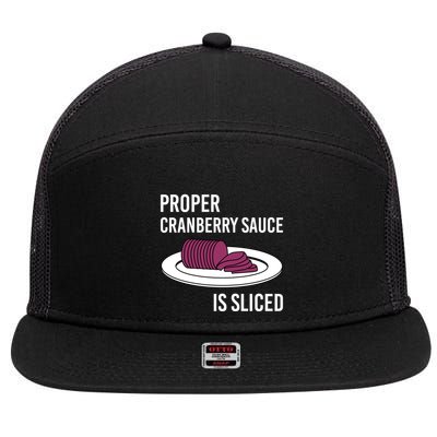Canned Cranberry Sauce Is Right Jellied And Sliced Funny Gift 7 Panel Mesh Trucker Snapback Hat