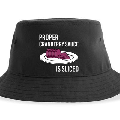 Canned Cranberry Sauce Is Right Jellied And Sliced Funny Gift Sustainable Bucket Hat