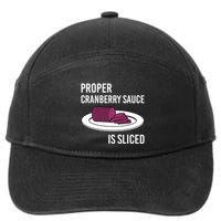 Canned Cranberry Sauce Is Right Jellied And Sliced Funny Gift 7-Panel Snapback Hat