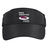 Canned Cranberry Sauce Is Right Jellied And Sliced Funny Gift Adult Drive Performance Visor