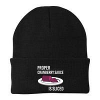 Canned Cranberry Sauce Is Right Jellied And Sliced Funny Gift Beanie