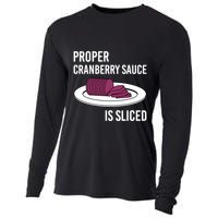 Canned Cranberry Sauce Is Right Jellied And Sliced Funny Gift Cooling Performance Long Sleeve Crew