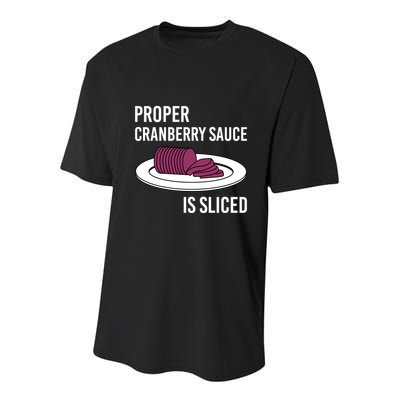 Canned Cranberry Sauce Is Right Jellied And Sliced Funny Gift Youth Performance Sprint T-Shirt