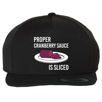 Canned Cranberry Sauce Is Right Jellied And Sliced Funny Gift Wool Snapback Cap