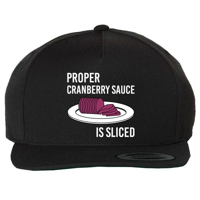 Canned Cranberry Sauce Is Right Jellied And Sliced Funny Gift Wool Snapback Cap