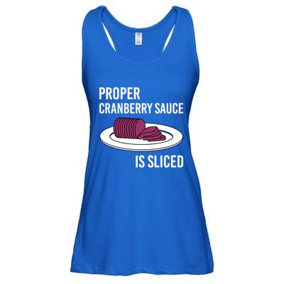 Canned Cranberry Sauce Is Right Jellied And Sliced Funny Gift Ladies Essential Flowy Tank