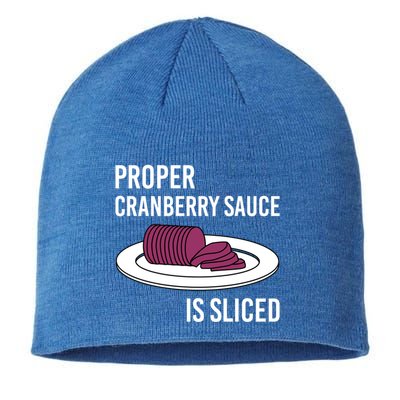 Canned Cranberry Sauce Is Right Jellied And Sliced Funny Gift Sustainable Beanie