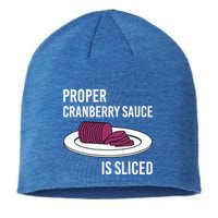 Canned Cranberry Sauce Is Right Jellied And Sliced Funny Gift Sustainable Beanie
