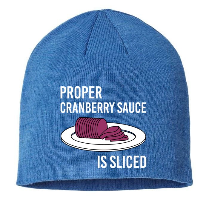 Canned Cranberry Sauce Is Right Jellied And Sliced Funny Gift Sustainable Beanie