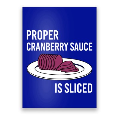 Canned Cranberry Sauce Is Right Jellied And Sliced Funny Gift Poster