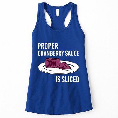 Canned Cranberry Sauce Is Right Jellied And Sliced Funny Gift Womens Tank Top