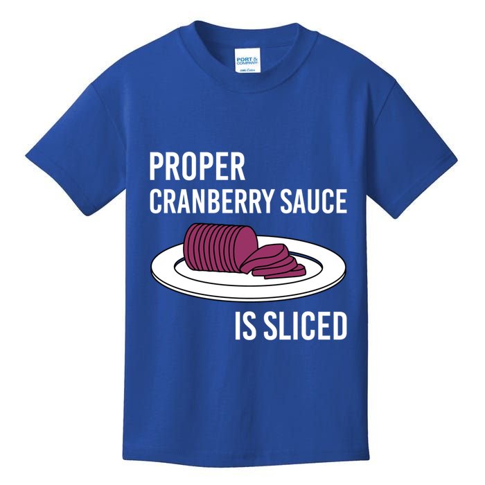 Canned Cranberry Sauce Is Right Jellied And Sliced Funny Gift Kids T-Shirt