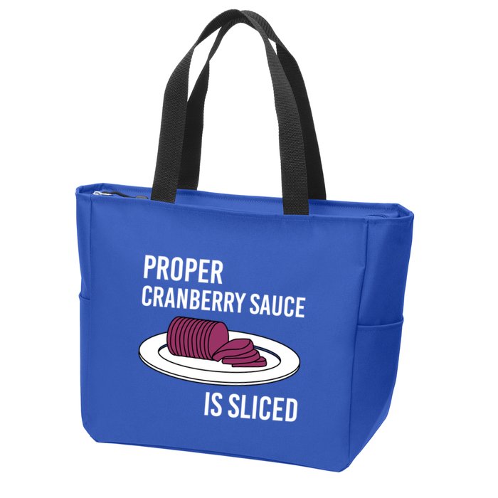 Canned Cranberry Sauce Is Right Jellied And Sliced Funny Gift Zip Tote Bag