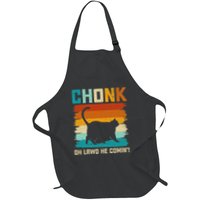 Chonk Cat Scale Meme Funny Retro Style Vintage Cats Memes Full-Length Apron With Pockets