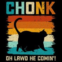 Chonk Cat Scale Meme Funny Retro Style Vintage Cats Memes 7-Panel Snapback Hat