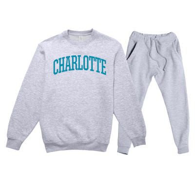 Charlotte Charlotte Sports Collegestyle Premium Crewneck Sweatsuit Set