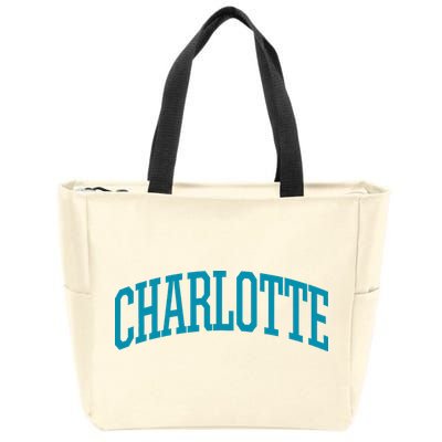 Charlotte Charlotte Sports Collegestyle Zip Tote Bag