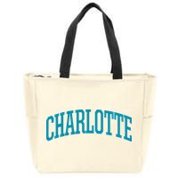 Charlotte Charlotte Sports Collegestyle Zip Tote Bag