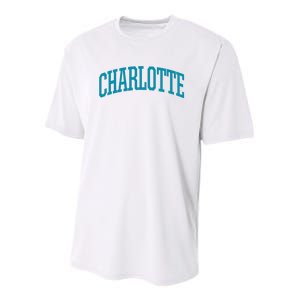 Charlotte Charlotte Sports Collegestyle Youth Performance Sprint T-Shirt