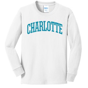 Charlotte Charlotte Sports Collegestyle Kids Long Sleeve Shirt