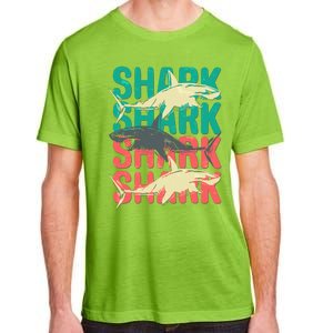 Cool Colorful Sharks Adult ChromaSoft Performance T-Shirt