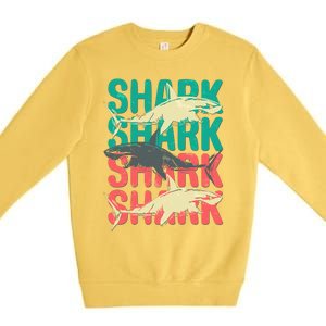 Cool Colorful Sharks Premium Crewneck Sweatshirt