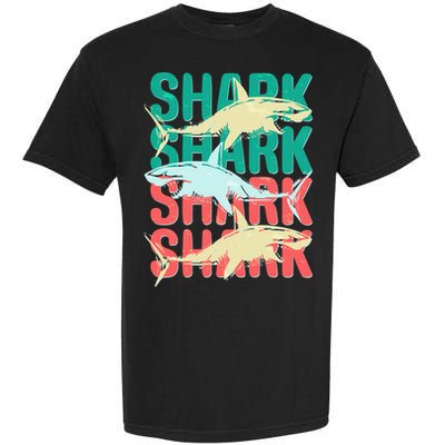 Cool Colorful Sharks Garment-Dyed Heavyweight T-Shirt