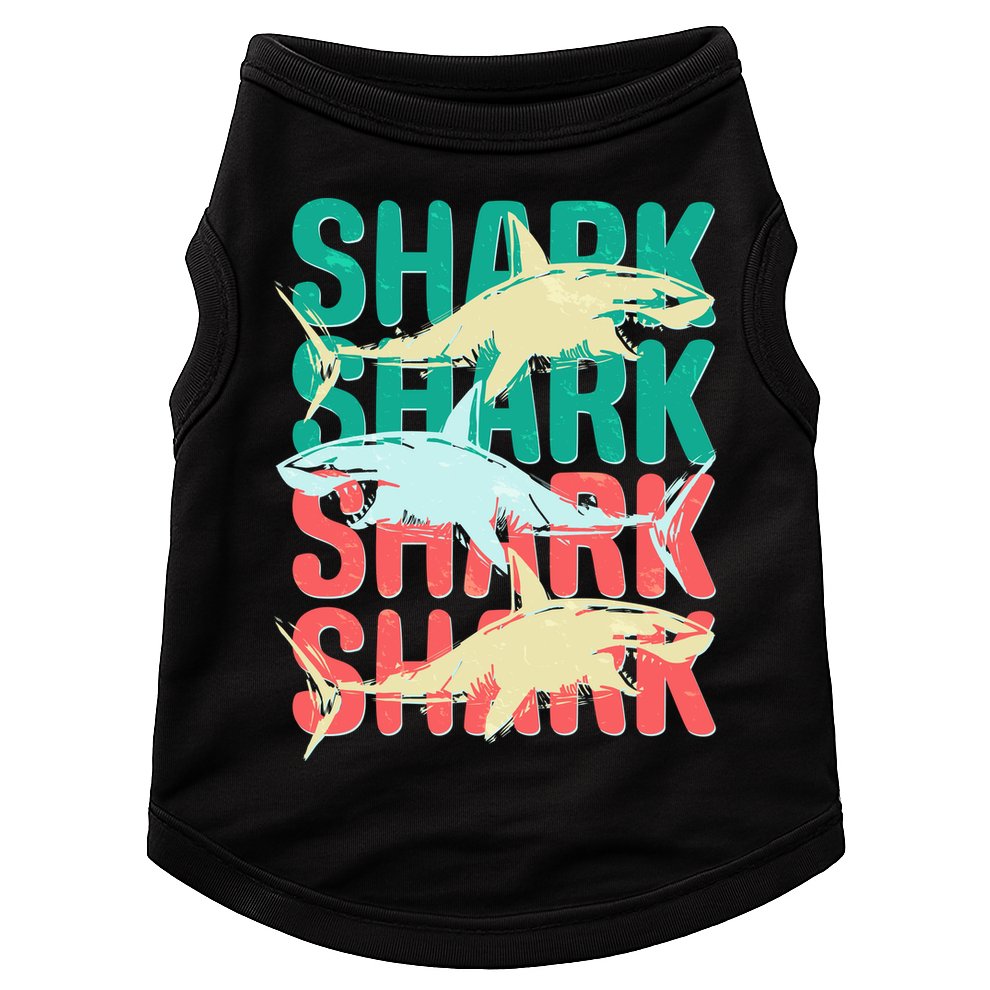 Cool Colorful Sharks Doggie Tank