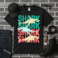 Cool Colorful Sharks Tall T-Shirt