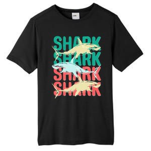 Cool Colorful Sharks Tall Fusion ChromaSoft Performance T-Shirt