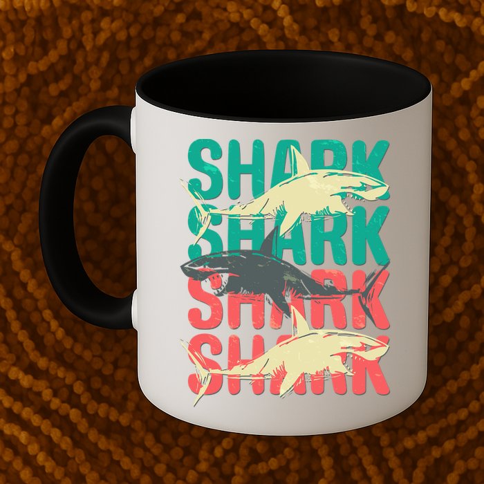Cool Colorful Sharks Mug