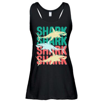 Cool Colorful Sharks Ladies Essential Flowy Tank