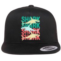 Cool Colorful Sharks Flatbill Hat