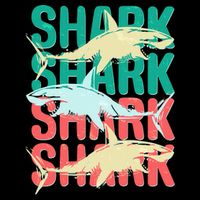 Cool Colorful Sharks Flatbill Hat
