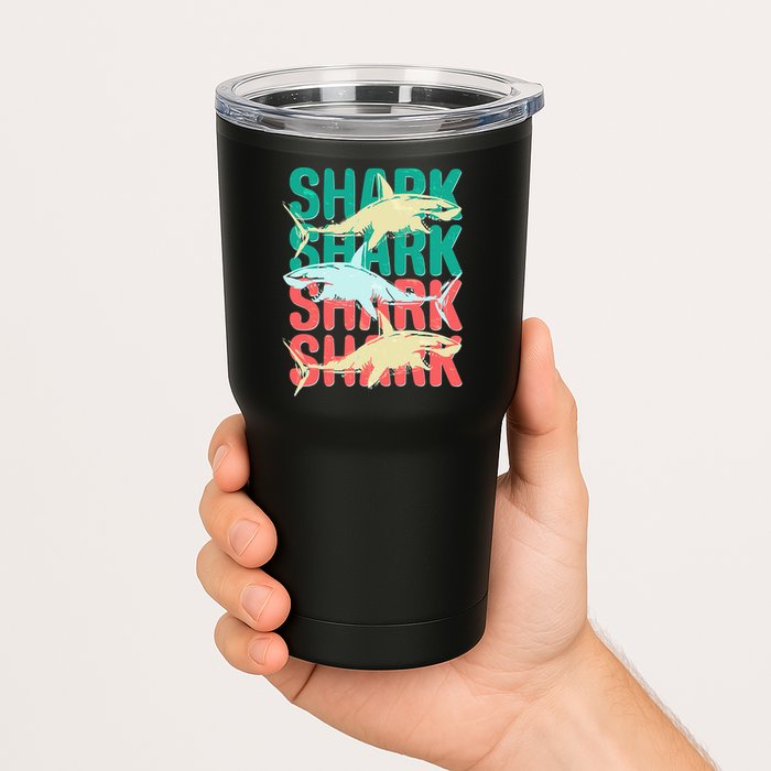 Cool Colorful Sharks Tumbler