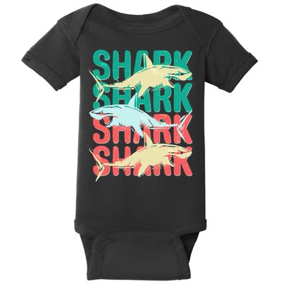 Cool Colorful Sharks Baby Bodysuit
