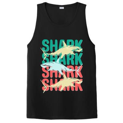 Cool Colorful Sharks PosiCharge Competitor Tank