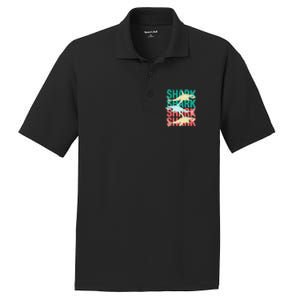 Cool Colorful Sharks PosiCharge RacerMesh Polo