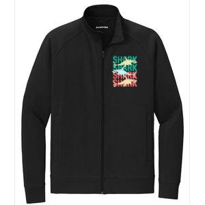 Cool Colorful Sharks Stretch Full-Zip Cadet Jacket