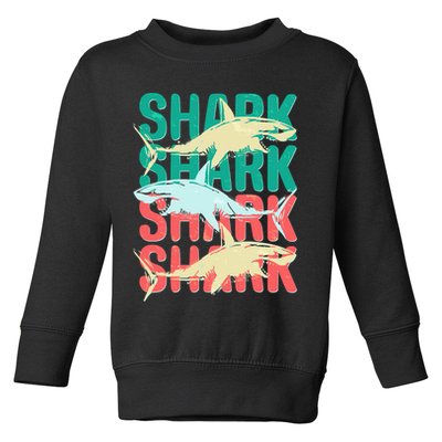 Cool Colorful Sharks Toddler Sweatshirt