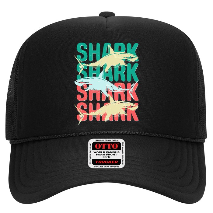 Cool Colorful Sharks Trucker Hat
