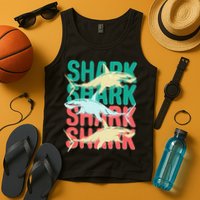 Cool Colorful Sharks Tank Top