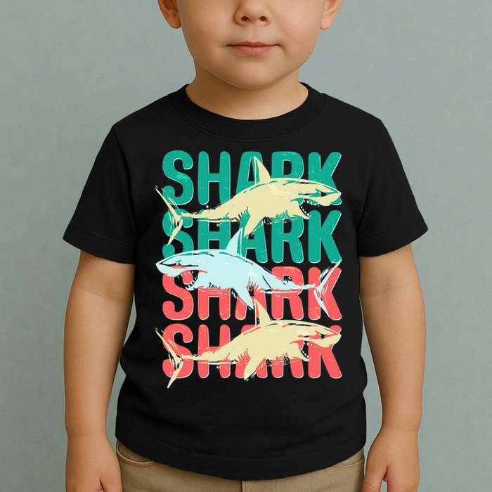 Cool Colorful Sharks Toddler T-Shirt