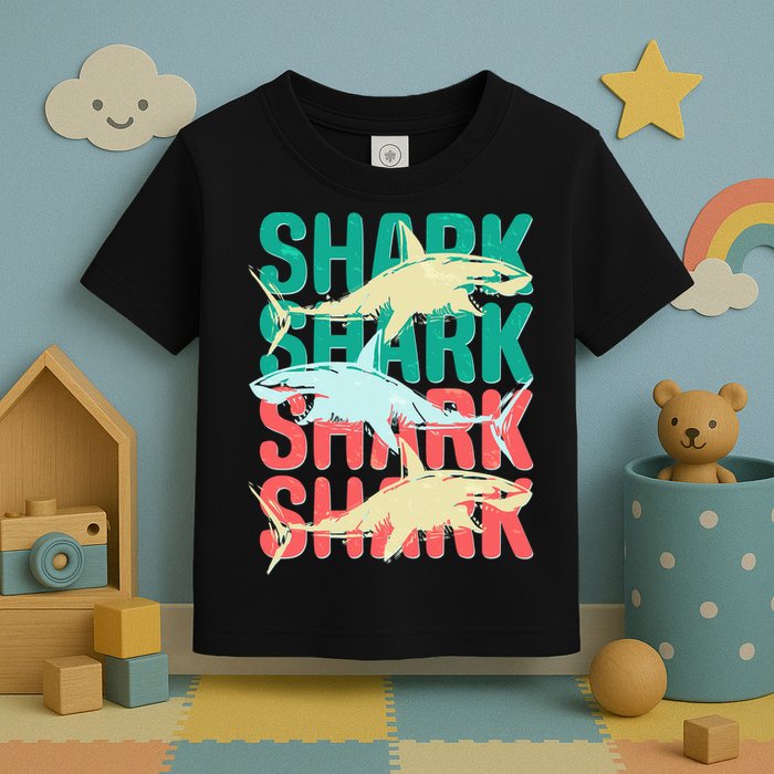 Cool Colorful Sharks Toddler T-Shirt