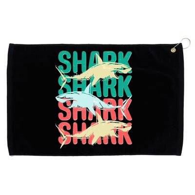 Cool Colorful Sharks Grommeted Golf Towel