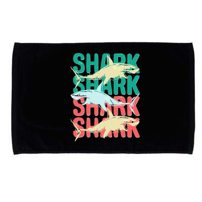 Cool Colorful Sharks Microfiber Hand Towel