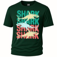 Cool Colorful Sharks Cooling Performance Crew T-Shirt